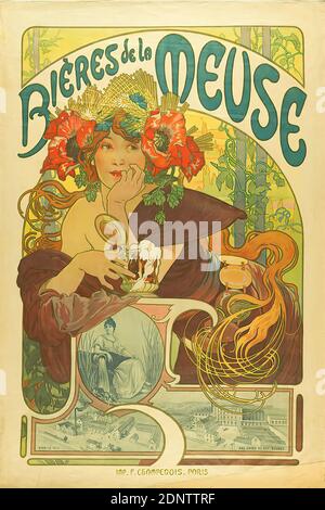 Alphonse Mucha A3 Taille Poster Benedictine Art Nouveau & Gratuit F Champenois 