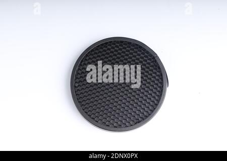black honeycomb on white isolated background. diffuser products for photographic light Stock Photo