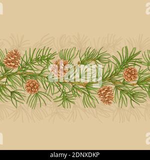 pine vector pattern Stock Vector