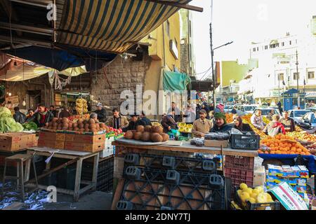 Ruins of the citadel of Amman in Jordan Stock Photo