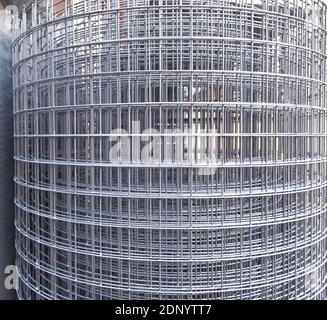 Roll of metal mesh Stock Photo