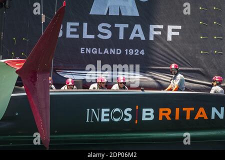 INEOS Team UK Britannia helmed by Sir Ben Ainslie during Official practice ahead of the Prada Christmas Cup on dÃ©cember 15 2020, Auckland, New Zealand. Photo: Chris Cameron / DPPI / LM Stock Photo