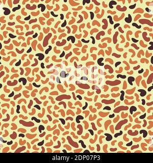 Vector seamless pattern of abstract geometrical figures in safari camouflage style. Textile or wallpaper design. Stock Vector