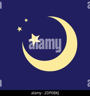 Moon and Stars Night Background stock illustration Stock Vector
