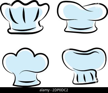 Set of chef and cook hats stock illustration Stock Vector