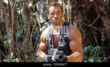 PREDATOR 1987 20th Century Fox film with Arnold Schwarzenegger at left ...