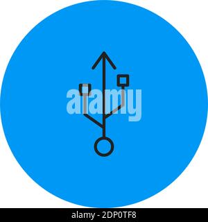 Isolated usb computers tecnology online blue logo- Vector Stock Vector