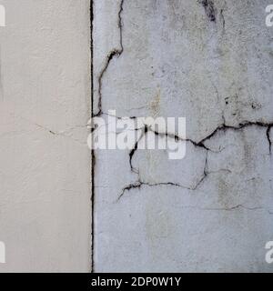 Wall detail, abstract background, square. Cracked. Stock Photo