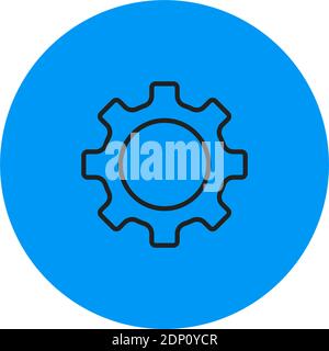 Isolated tools computers tecnology online blue logo- Vector Stock Vector