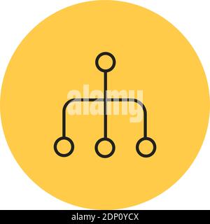 Isolated program computers tecnology online yellow logo- Vector Stock Vector