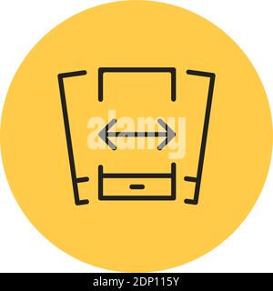 Isolated program computers tecnology online yellow logo- Vector Stock Vector