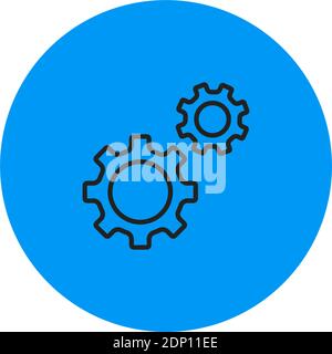 Isolated tools computers tecnology online blue logo- Vector Stock Vector