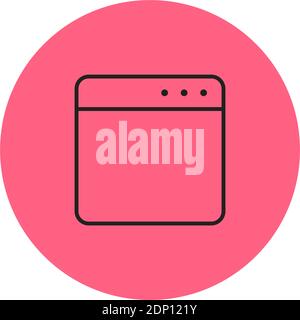 Isolated window computers tecnology online red logo - Vector Stock Vector