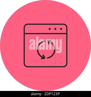 Isolated window computers tecnology online red logo - Vector Stock Vector