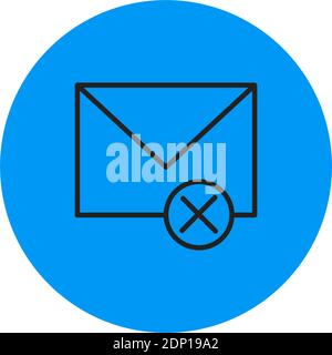 Isolated mail failed computers tecnology online blue logo - Vector Stock Vector