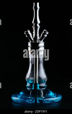 hookah on a black background with smoke Stock Photo