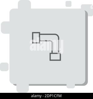 pipe vector icon modern simple vector illustration Stock Vector