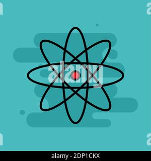Atom chemical back to school picture icon - Vector Stock Vector