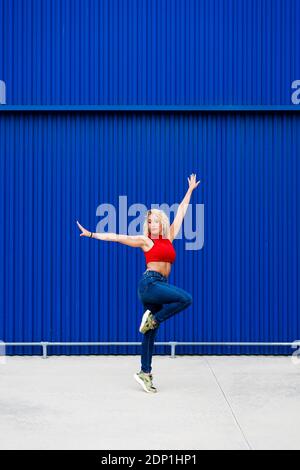 Dancer in urban area. Udine, Italy. Stock Photo