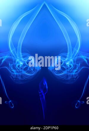 Abstract shapes created from smoke Stock Photo