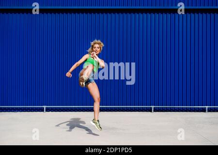 Dancer in urban area. Udine, Italy. Stock Photo