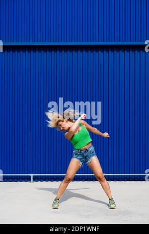 Dancer in urban area. Udine, Italy. Stock Photo