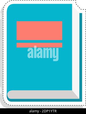 Isolated book tool back to school sticker- Vector Stock Vector