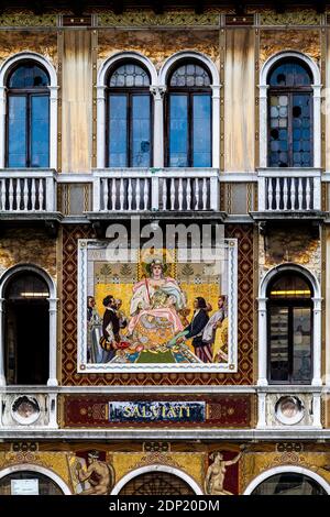 The Facade Of The Palazzo Salviati On The Grand Canal, Venice, Italy. Stock Photo