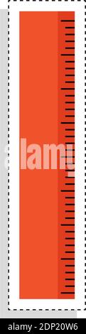 Isolated ruler tool back to school sticker- Vector Stock Vector