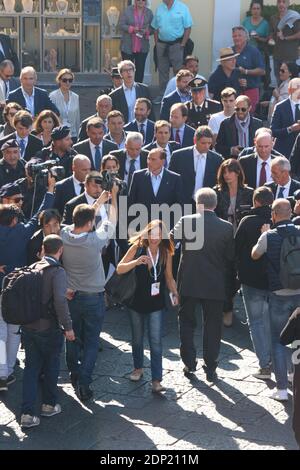 Ex primo ministro italiano Silvio Berlusconi a Capri ottobre 2017 - Italy's former prime minister Silvio Berlusconi at Capri Stock Photo