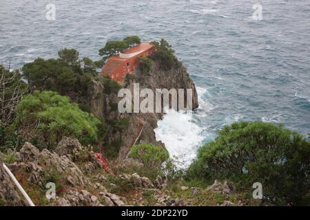 Villa Malaparte in isle of Capri, Italy Stock Photo