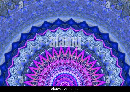 Black and white Kaleidoscope texture fractal background Stock Photo