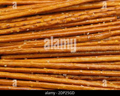 Pretzel sticks in a close-up Stock Photo