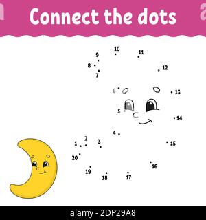 Dot to dot. Draw a line. Handwriting practice. Learning numbers for kids. Education developing worksheet. Activity page. Game for toddler and preschoo Stock Vector