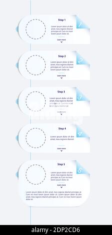Blank fold vector infographic template Stock Vector