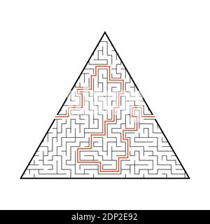 Difficult big maze. Game for kids and adults. Puzzle for children. Labyrinth conundrum. Flat vector illustration Stock Vector