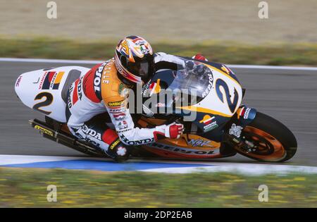 Alex Criville (SP), Honda 500, Spain GP 1997, Jerez Stock Photo