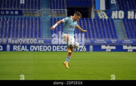 Oviedo, Spain. 17th Dec, 2020. Oviedo, SPAIN: The player of RC Celta de Vigo, Sergio (34) controls the ball during the First Round of the Copa de SM El Rey 2020-21 between UD Llanera and RC Celta de Vigo with a victory for the visitors by 0 -5 at the Nuevo Carlos Tartiere Stadium in Oviedo, Spain on December 17, 2020. (Photo by Alberto Brevers/Pacific Press) Credit: Pacific Press Media Production Corp./Alamy Live News Stock Photo