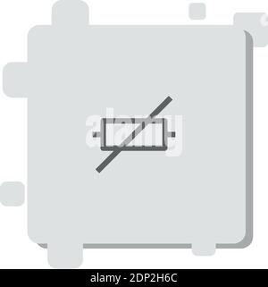 resistor vector icon modern simple vector illustration Stock Vector