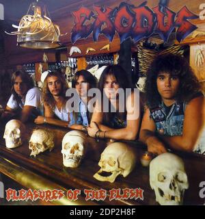 EXODUS Pleasures Of The Flesh - Vintage vinyl album cover Stock 