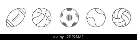 Sport ball icons Stock Vector