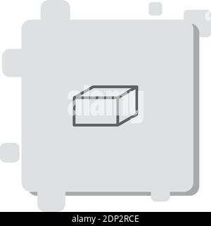 hexahedron vector icon modern simple vector illustration Stock Vector
