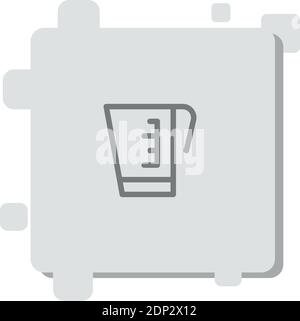 measure cup vector icon modern simple vector illustration Stock Vector