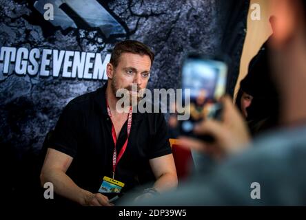 US actor Michael Shanks meets fans during the Toulouse Game Show in Toulouse, France on April 5, 2015. Photo by Bernard-Marie/ABACAPRESS;COM Stock Photo