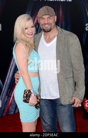 Mindy Robinson and Randy Couture attend the premiere of Marvel's 'Avengers: Age Of Ultron' aat Dolby Theatre in Los Angeles, CA, USA on April 13, 2015. Photo by Lionel Hahn/ABACAPRESS.COM Stock Photo