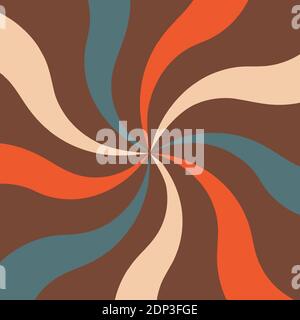 An abstract retro swirl background image. Stock Vector