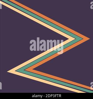 An abstract retro zigzag stripe background image. Stock Vector