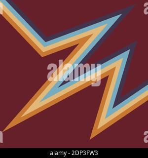 An abstract retro zigzag stripe background image. Stock Vector