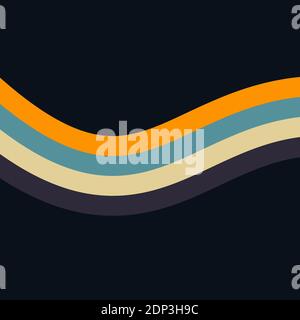 An abstract wavy retro striped background image. Stock Vector