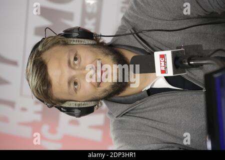 Exclusive - Amaury Leveaux at the 'Moscato Show' sport talk show on RMC Radio, interviewed by Vincent Moscato, in Paris, France, on April 21, 2015. Photo by Jerome Domine/ABACAPRESS.COM Stock Photo